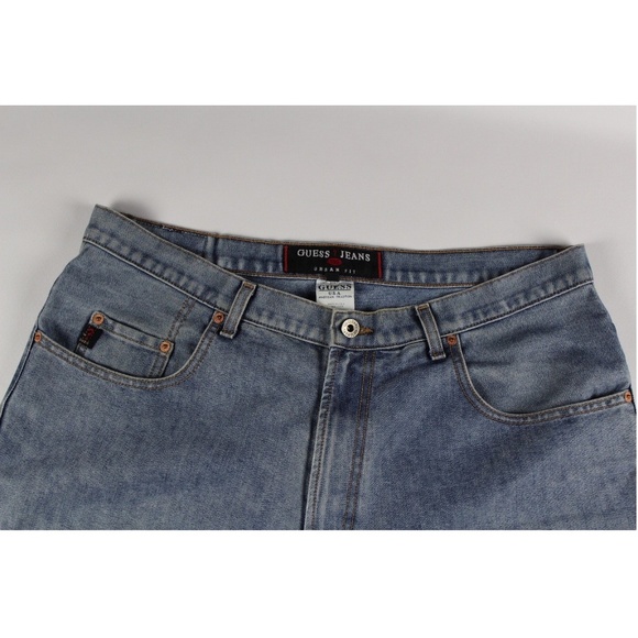 Guess Jeans Vintage Guess Mens Hip Hop Baggy Loose Jeans Pants